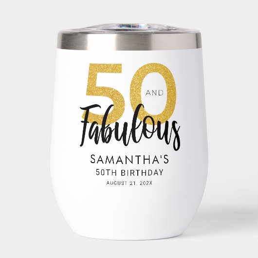 50 en Fabulous Verjaardag Script Party Custom (Voorkant)