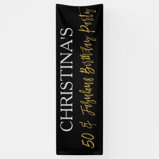 50 en Fabulous Verjaardagsbanner Spandoek (Verticaal)