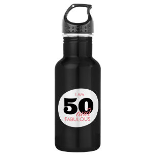 50 en Fabulous Vijftigste Verjaardag Waterfles