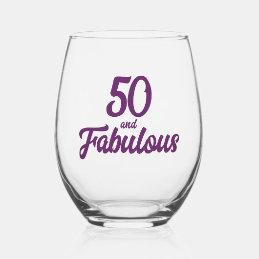 50 en Fabulous Wijnglas Zonder Voet (Voorkant)