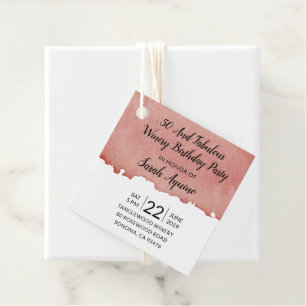 50 En Fabulous Wijnmakerij Verjaardagsfeest Bedankjes Labels
