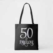 50 en Fabulous Zwart en Goud Draagtas (Voorkant)