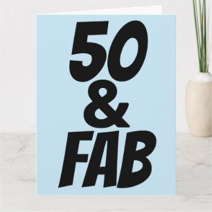 50 EN FANTASTISCH 50E VERJAARDAG Wenskaart Kaart