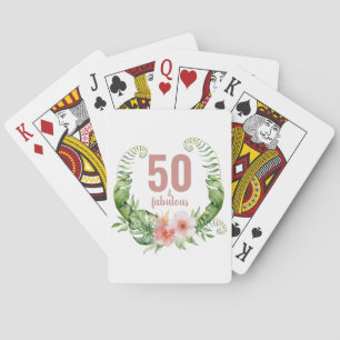 50 en fantastisch 50ste verjaardagsfeestje pokerkaarten