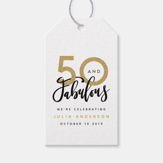 50 en fantastisch cadeau label cadeaulabel (Voorkant)