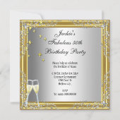 50 en Fantastisch Fabulous Gold Silver Kaart (Achterkant)