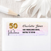 50 en fantastisch Roos Gold Modern Etiket (Insitu)