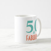 50 en fantastisch verjaardagscadeau koffiemok (Voorkant rechts)