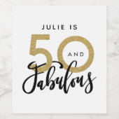 50 en fantastisch verjaardagsfeestlabel wijn etiket (Enkel label)