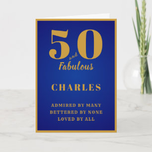 50 en fantastische 50e verjaardag vader zoon opa kaart