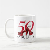 50 en fantastische 50ste verjaardag verrassing koffiemok (Links)