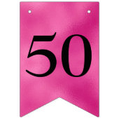 50 en fantastische hot pink bunting vlaggen vlaggetjes (Eerste vlag)