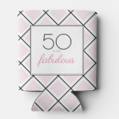 50 en fantastische roze verjaardag blikjeskoeler (Achterkant)