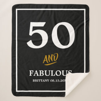 50 en fantastische verjaardag Sherpa Blanket Deken