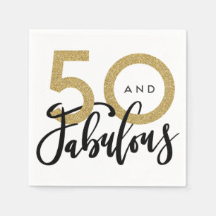 50 en fantastische verjaardagsfeestje servetten