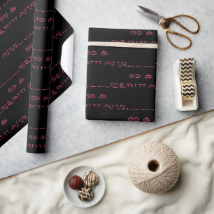 50 en feestdag cadeaupapier