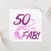 50 en feestdag kaart (Voorkant / Achterkant in situ)