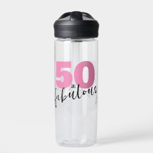 50 en geweldig cadeau 50th Birthday Pink Waterfles