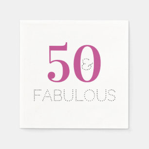 50 en geweldig Magenta Pink Party Paper Napkin Servet