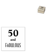 50 en geweldig 	rubberstempel (Gestempeld)