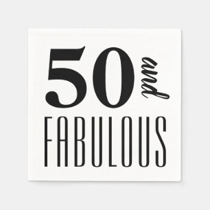 50 en geweldig   Verjaardagsfeestje Papier servet