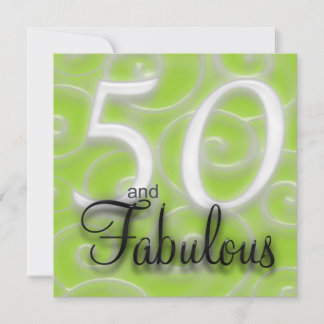 50 en geweldige Birthday Invitation Kaart