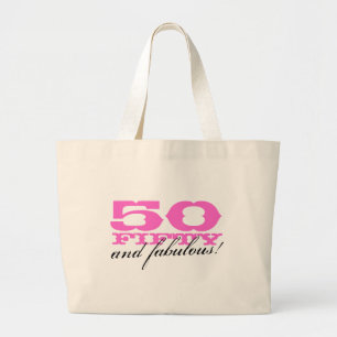 50 en geweldige canvas tas voor de 50e verjaardag