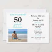 50 en gewoon fantastische verjaardag uitnodiging (Voorkant)