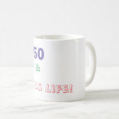 50- en levensduur koffiemok (Voorkant rechts)