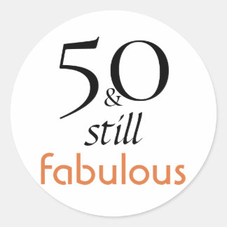 50 en nog steeds Fabulous sticker voor verjaardage