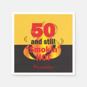 50 en nog steeds rokin Hot   50e verjaardag Servetten