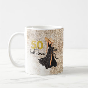 50 en prachtige zwart-gouden Mok