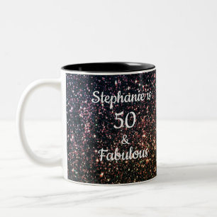 50 en verbluffend goudglitter (gouden gouden goude tweekleurige koffiemok