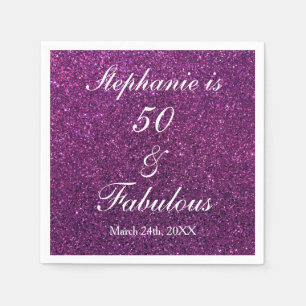 50. en verbluffend Paars glitter ombre chic Servet
