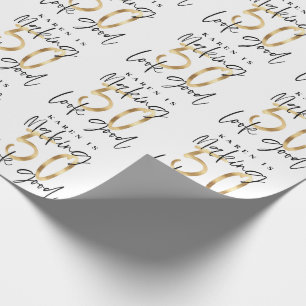 50 er goed uit laten zien gouden verjaardagscadeau cadeaupapier