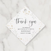 50 er goed uitzien Botanisch Dank je wel de verjaa Bedankjes Labels (Achterkant)