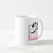 50 et cinquantième tasse de cadeau d'anniversaire (Devant droit)