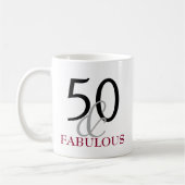 50 et cinquantième tasse fabuleuse de cadeau (Gauche)