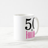 50 et cinquantième tasse fabuleuse de cadeau (Devant droit)