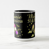 50 ET DIVA D'OR FABULEUX MUG PERSONNALISÉ (Centre)