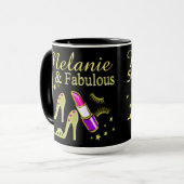 50 ET DIVA D'OR FABULEUX MUG PERSONNALISÉ (Devant gauche)
