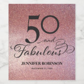 50 et Étiquette de vin fabuleux (Étiquettes simples)