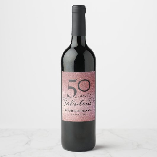 50 et Étiquette de vin fabuleux (Devant)