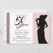 50 et fabuleuse 50e invitation d'anniversaire (Devant)