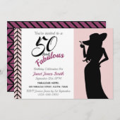 50 et fabuleuse 50e invitation d'anniversaire (Devant / Derrière)