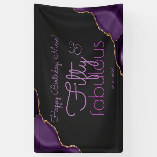 50 et fabuleuse bannière du 50e anniversaire (Vertical)