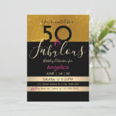 50 et fabuleuse carte de fête d'anniversaire (Debout devant)