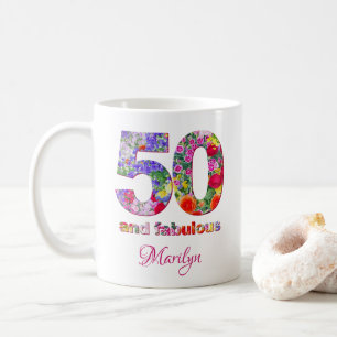 50 et fabuleuse fête d'anniversaire tasse de café