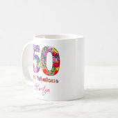 50 et fabuleuse fête d'anniversaire tasse de café (Devant gauche)