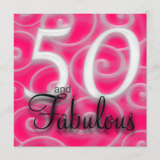 50 et fabuleuse invitation d'anniversaire